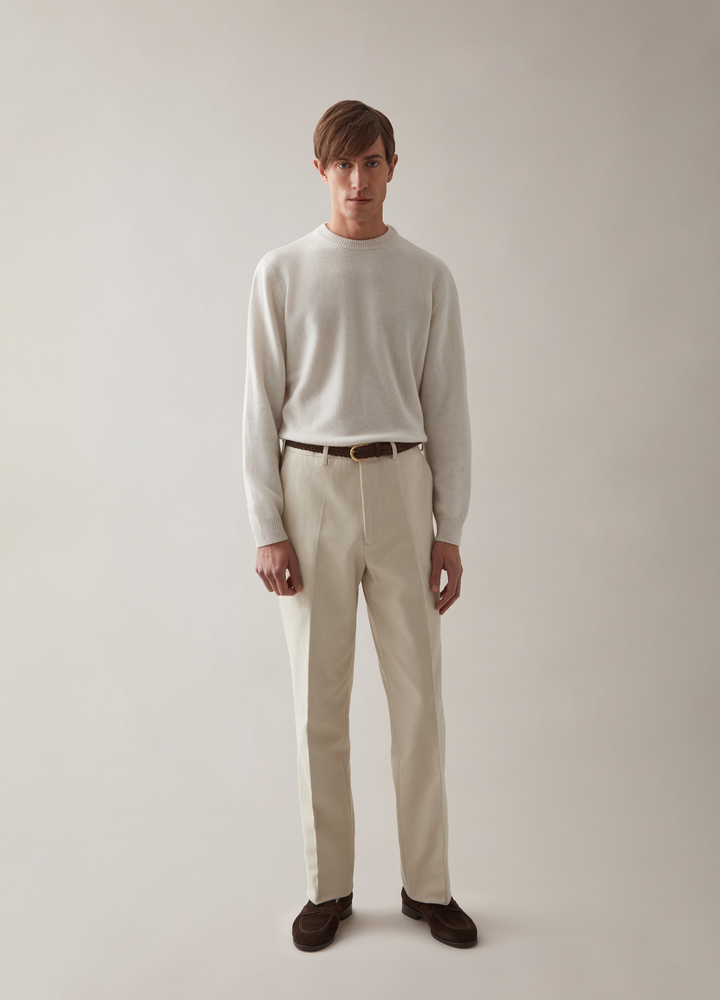 Alfie Cotton Trousers - Cream Berg & Berg