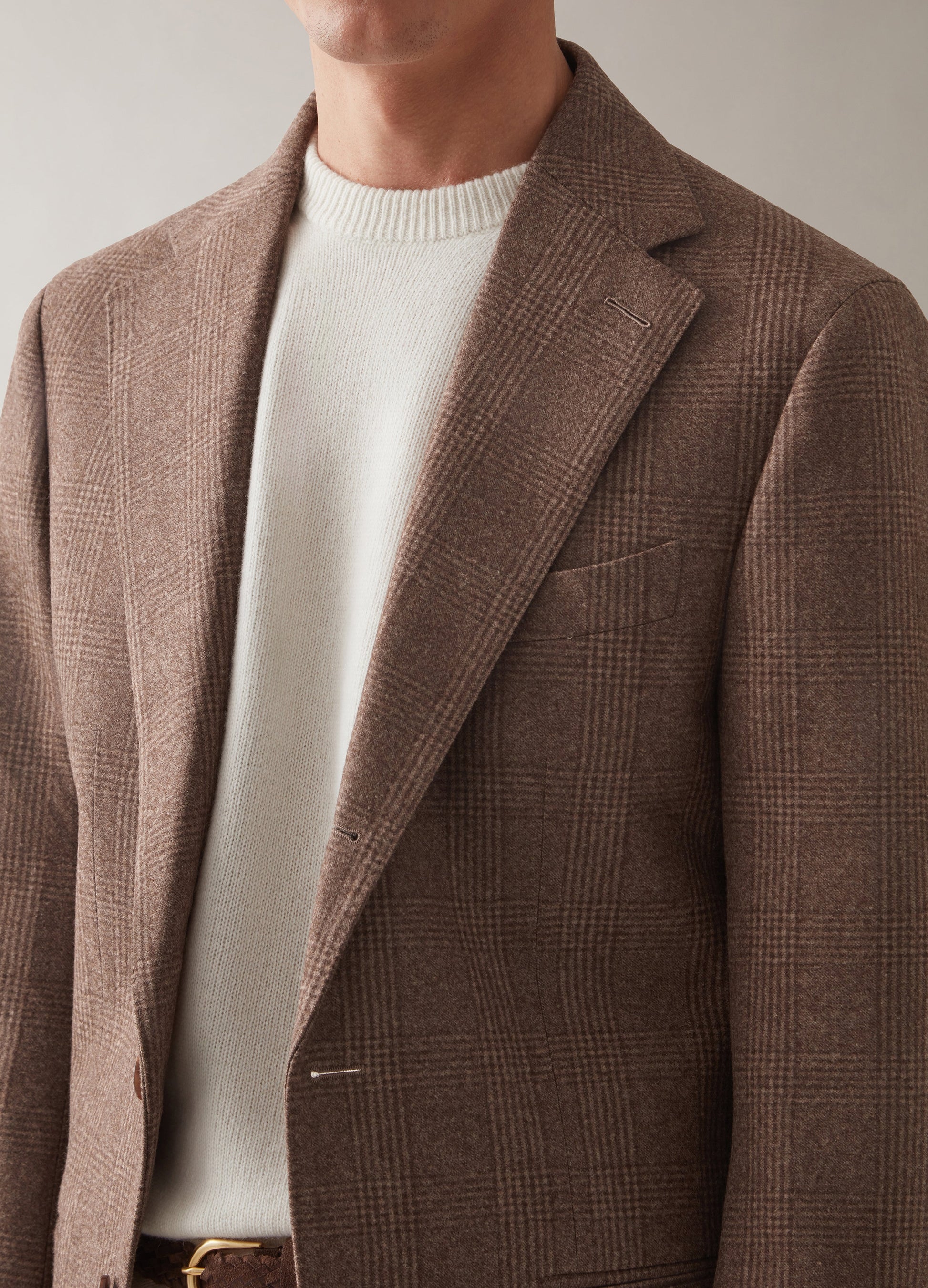 Dan Flannel Blazer - Brown Glencheck Berg & Berg