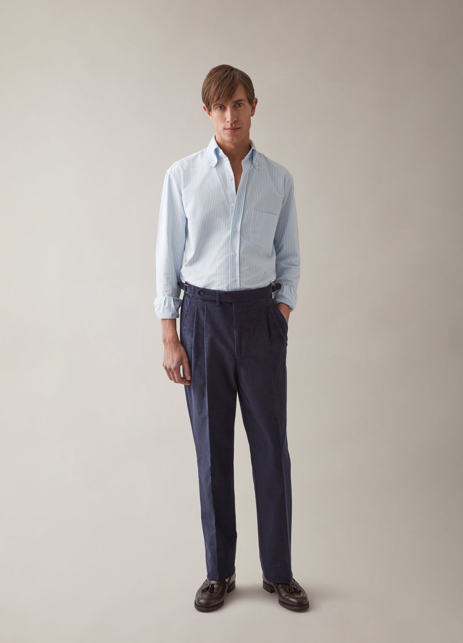 Antonio Corduroy Trousers - Navy Berg & Berg