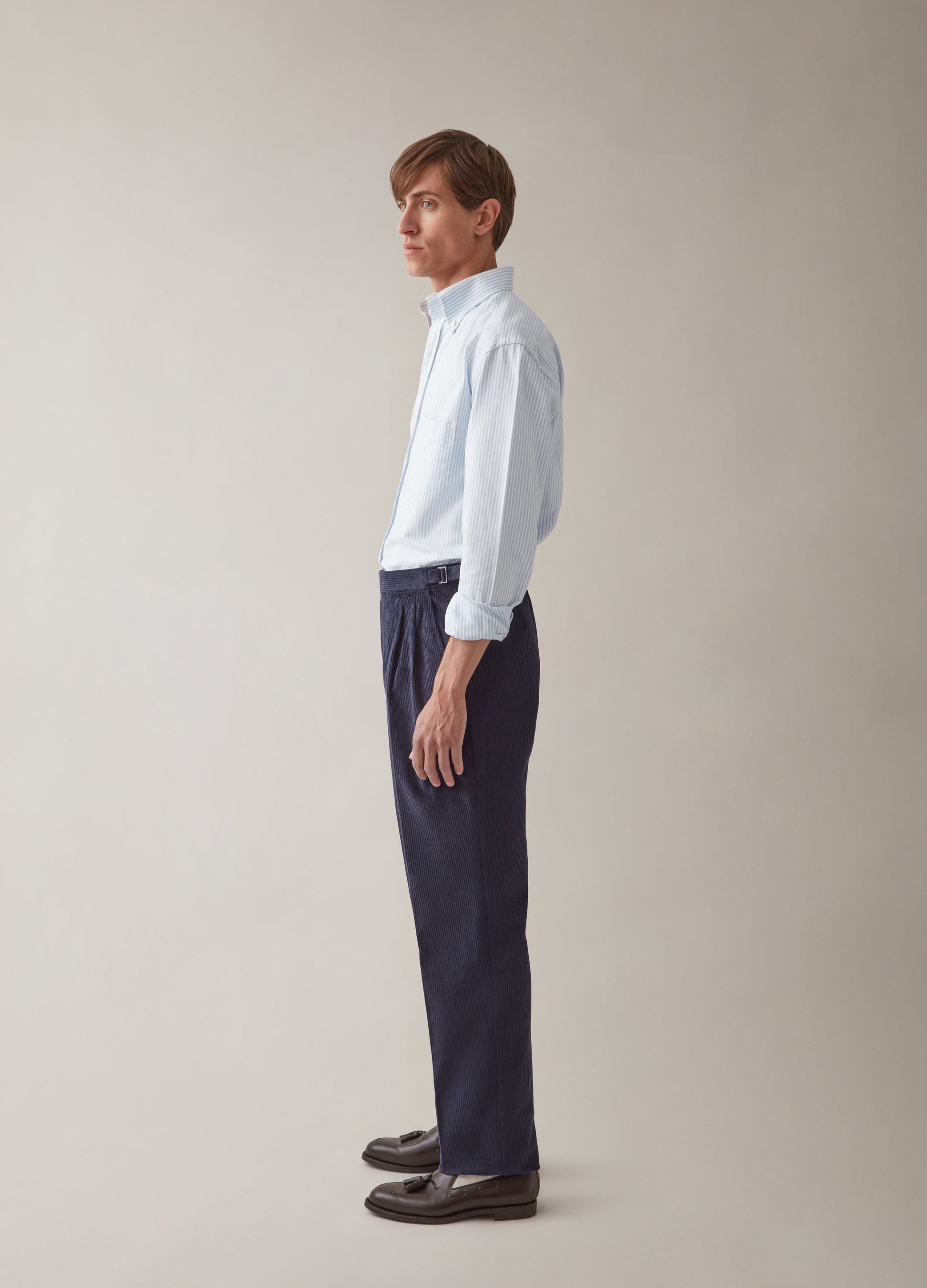 Antonio Corduroy Trousers - Navy Berg & Berg