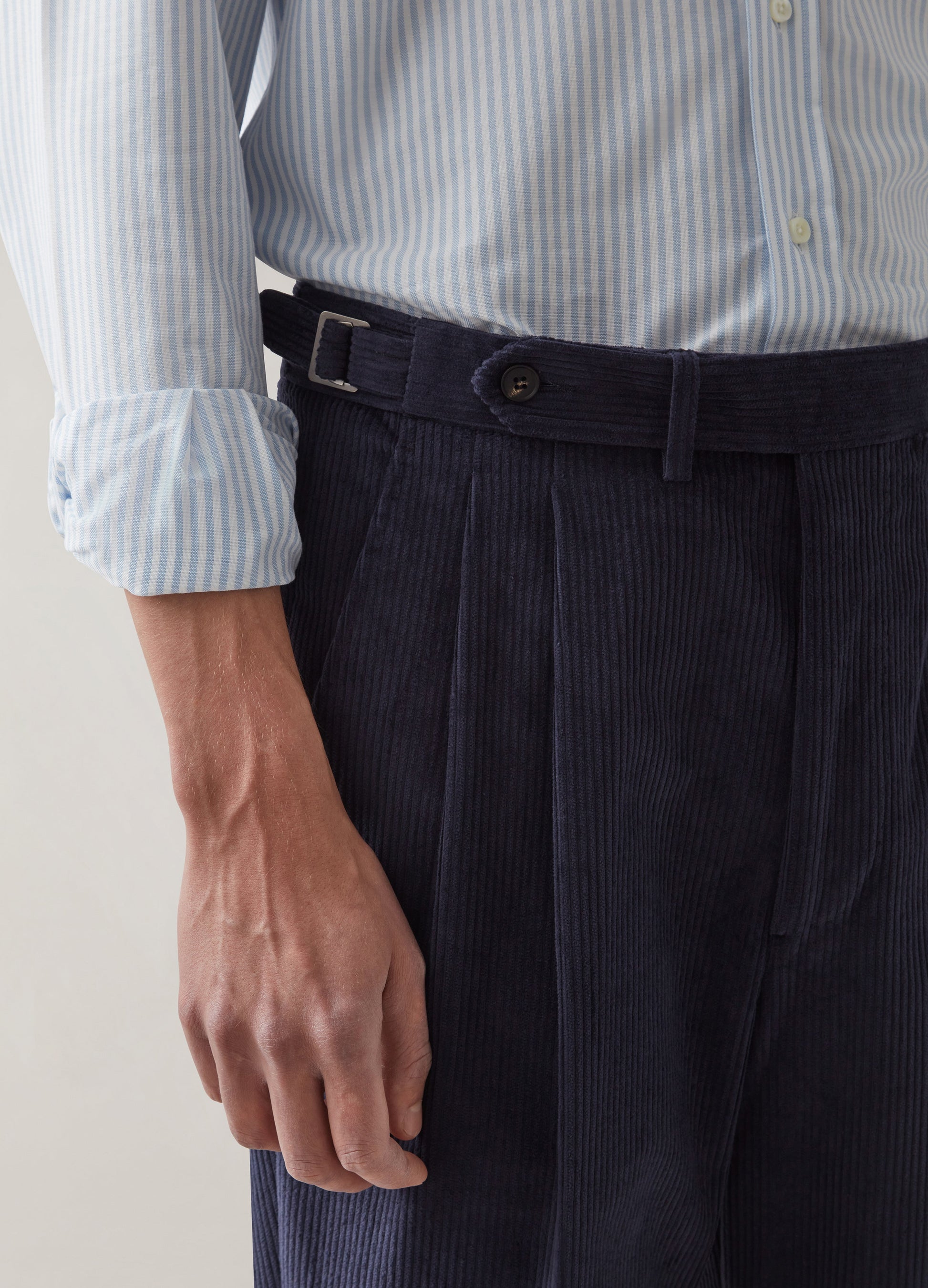 Antonio Corduroy Trousers - Navy Berg & Berg