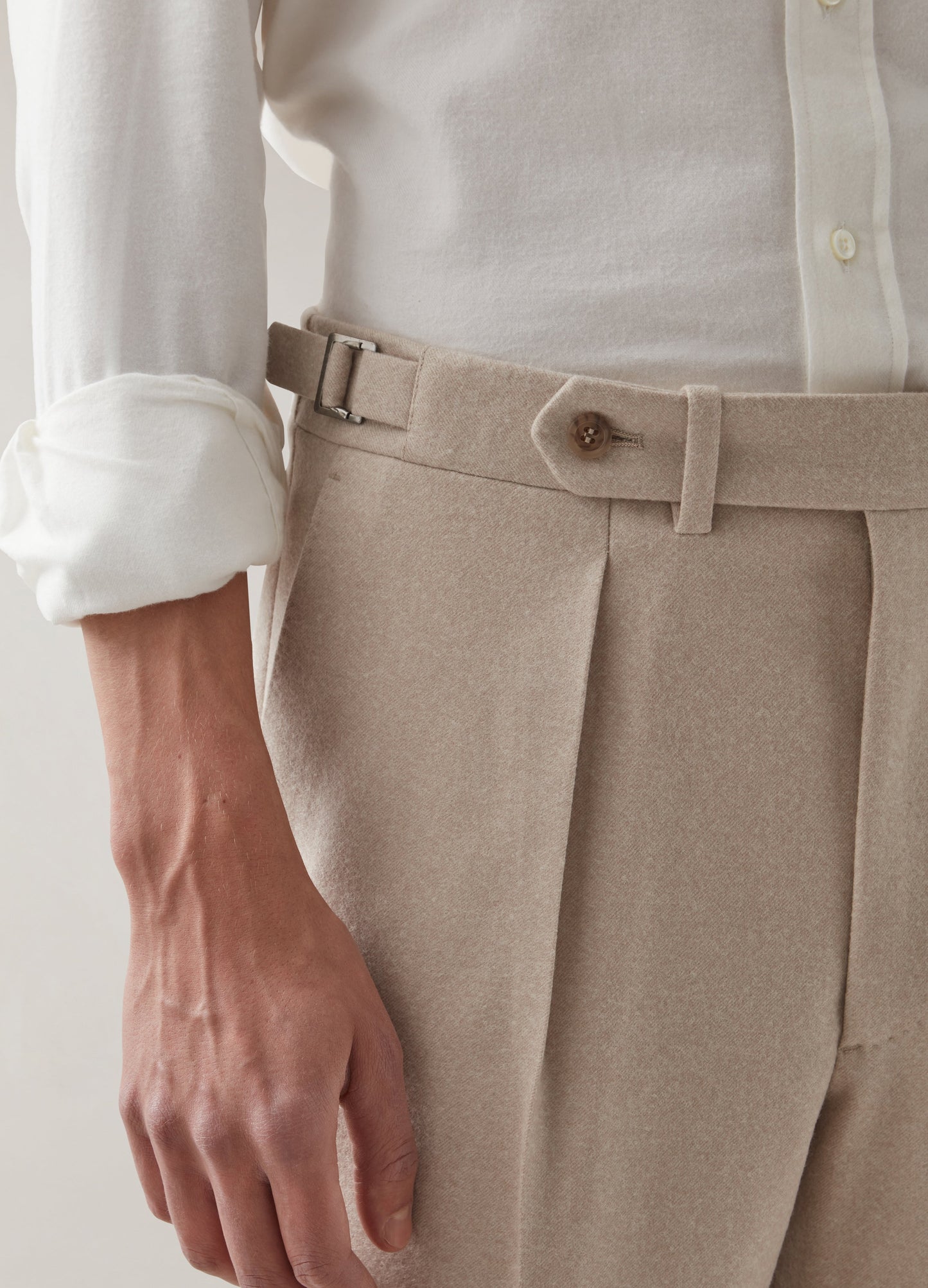 Arnold Flannel Trousers - Sand Berg & Berg