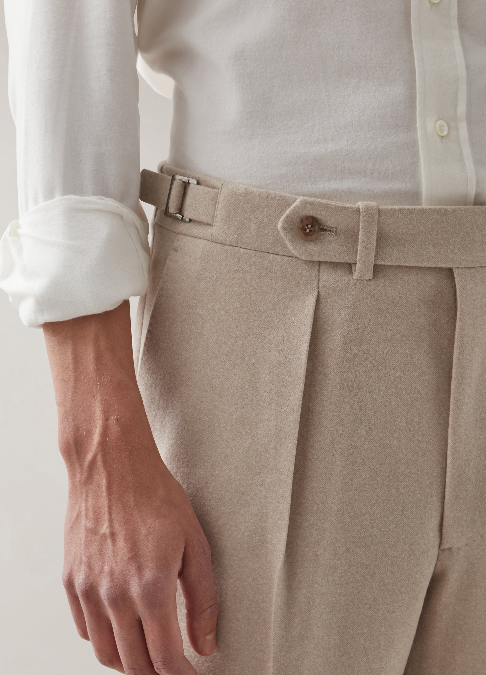 Arnold Flannel Trousers - Sand Berg & Berg