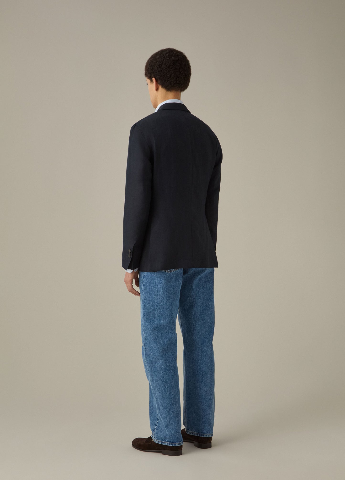 Don Sport Herringbone Jacket - Navy Berg & Berg