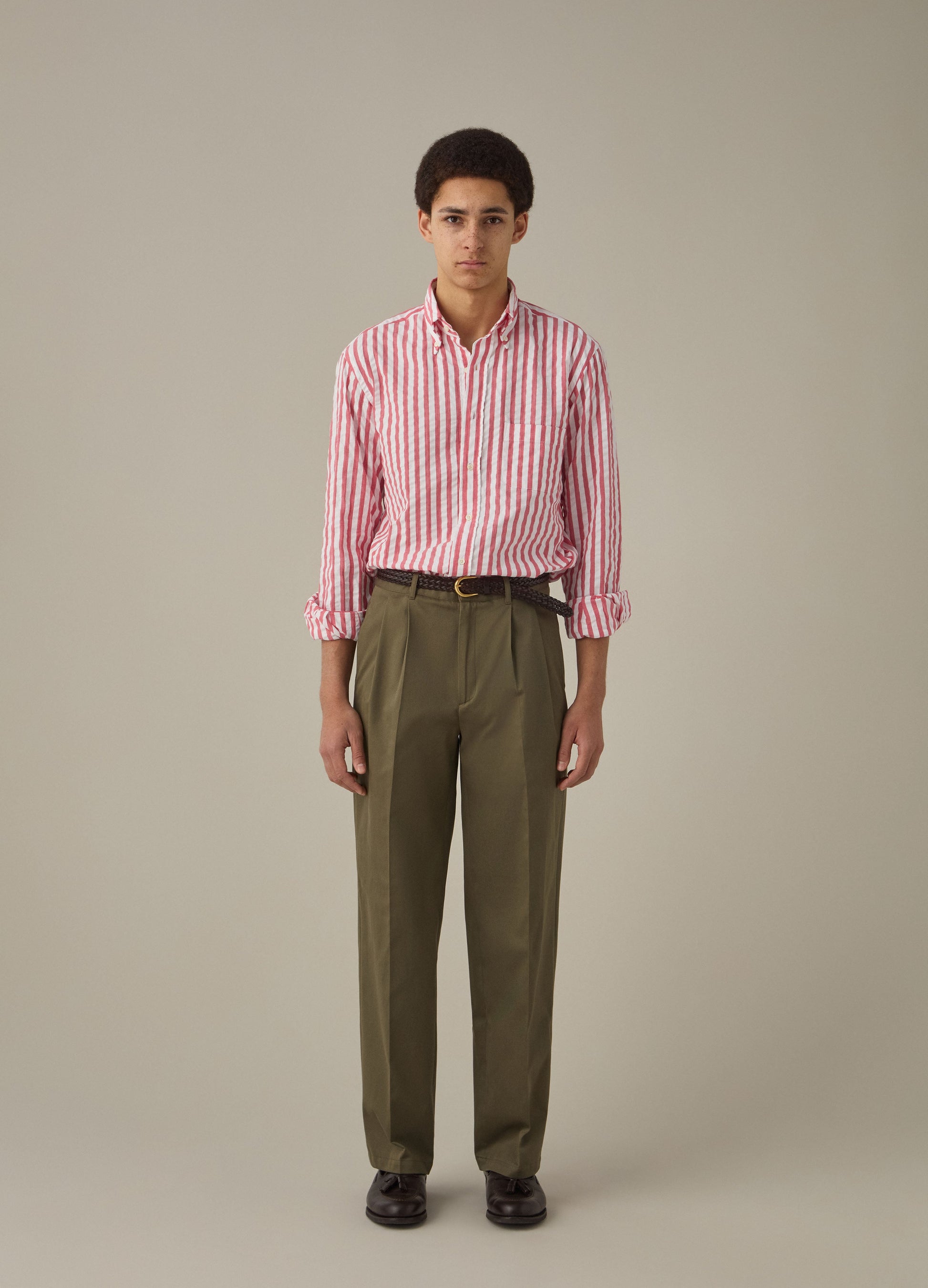 Antonello Cotton Trousers - Olive Berg & Berg