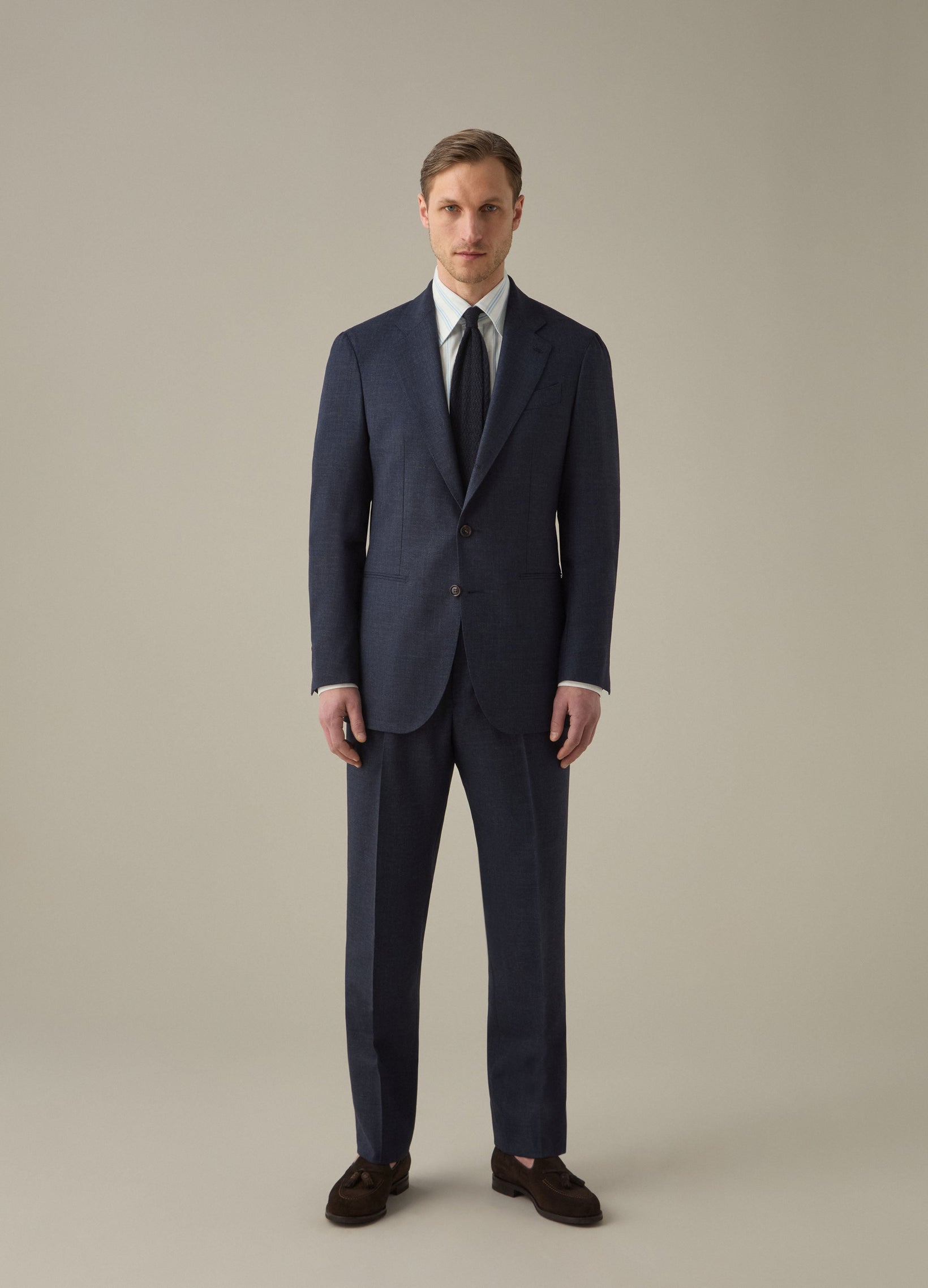 Don High Twist Suit Jacket - Air Force Berg & Berg