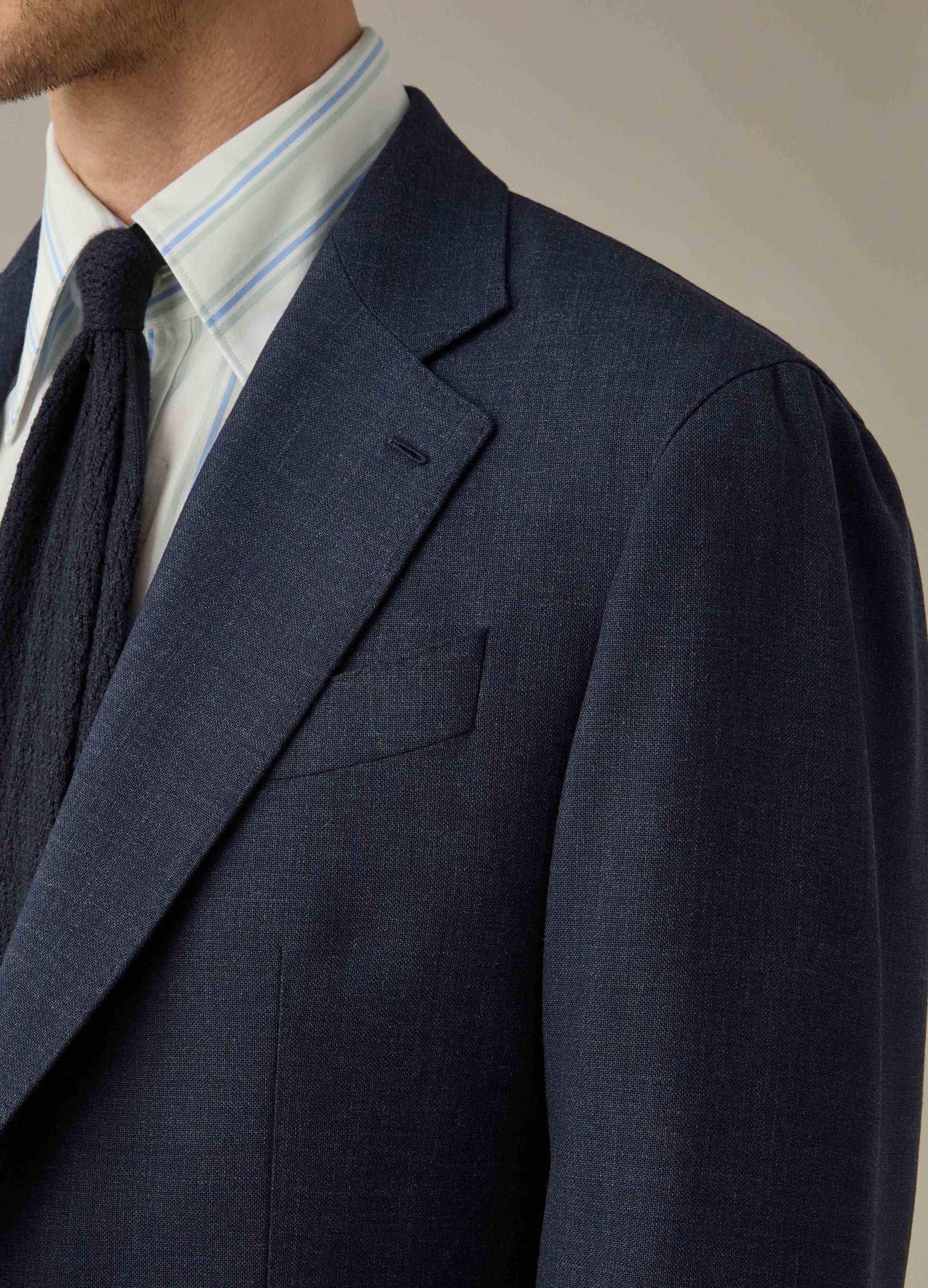 Don High Twist Suit Jacket - Air Force Berg & Berg