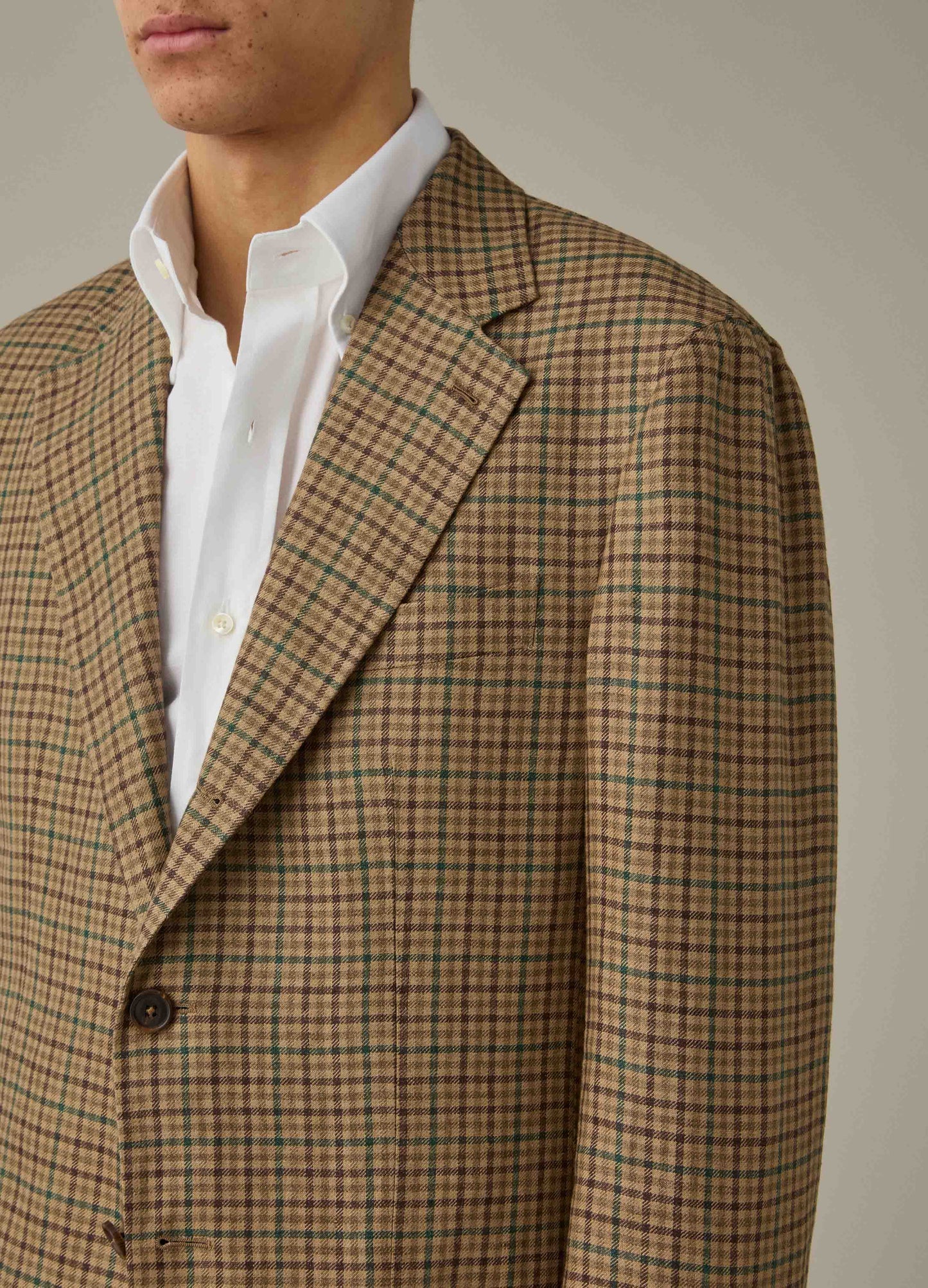 Don Sport Linen Gunclub Jacket - Brown/Green Berg & Berg