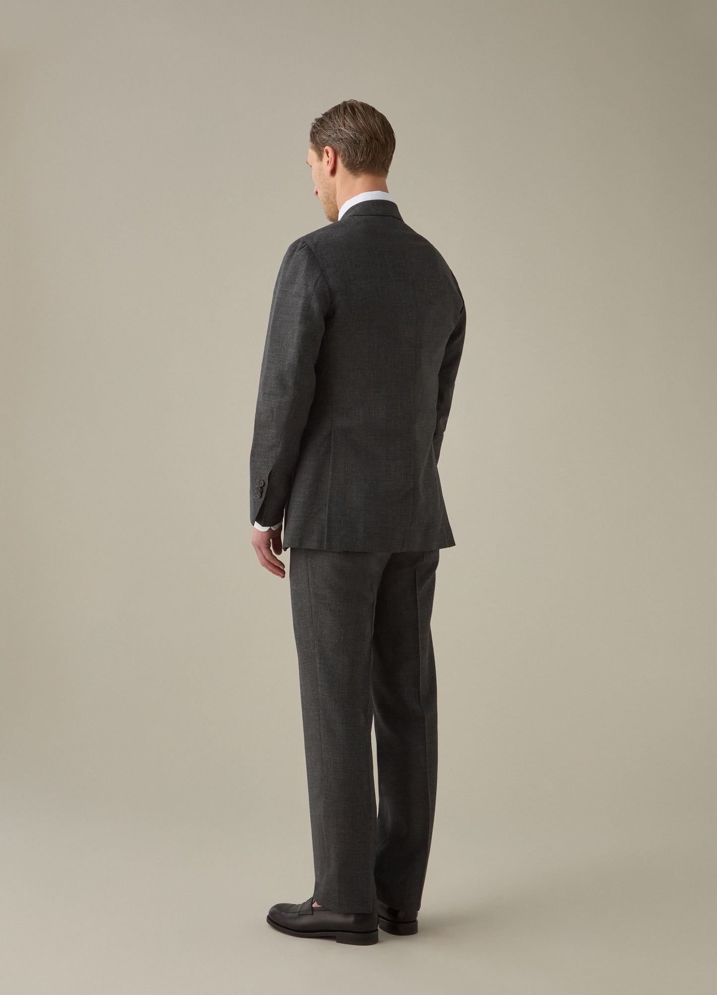 Don High Twist Suit Jacket - Mid Grey Berg & Berg