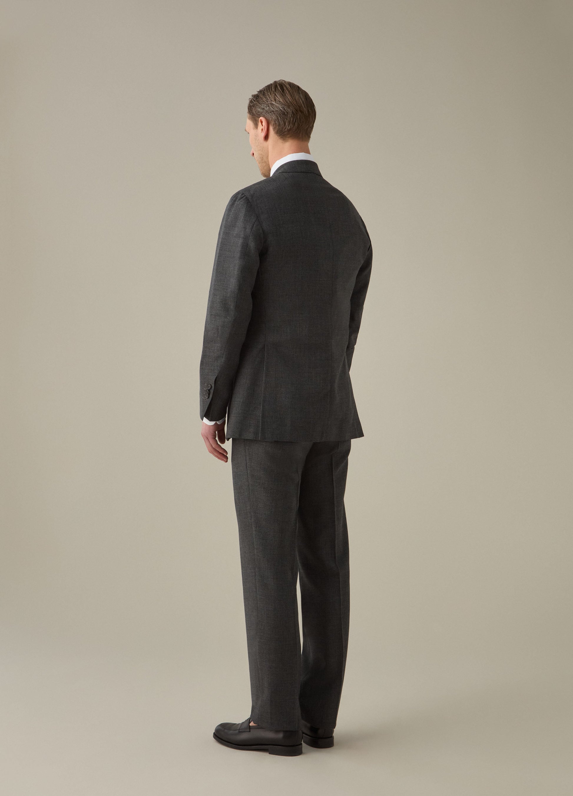 Don High Twist Suit Jacket - Mid Grey Berg & Berg