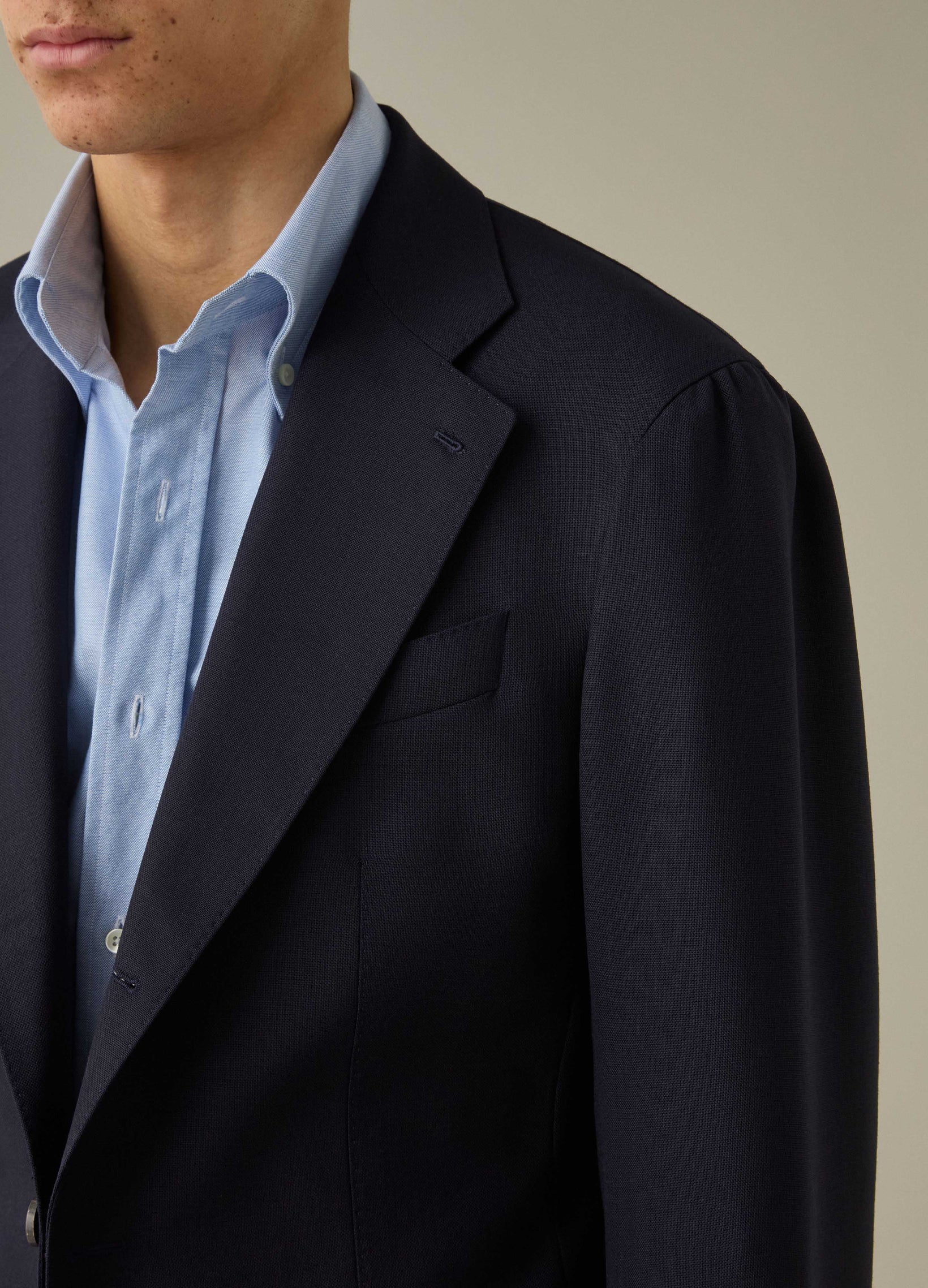 Don High Twist Suit Jacket - Navy Berg & Berg