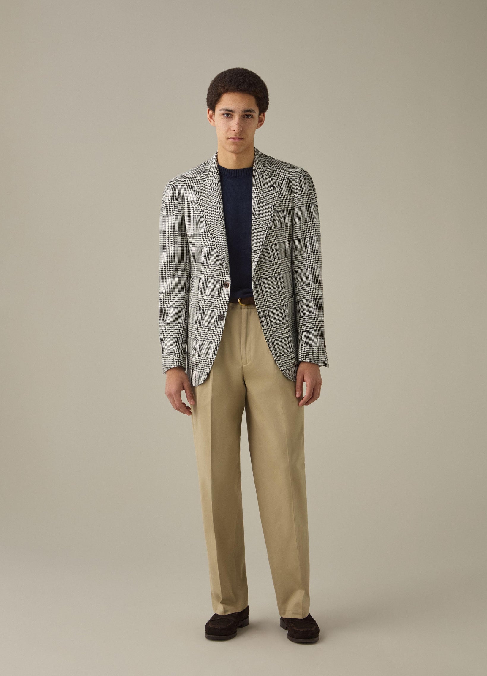 Don Sport Glencheck Jacket - Navy/Cream Berg & Berg