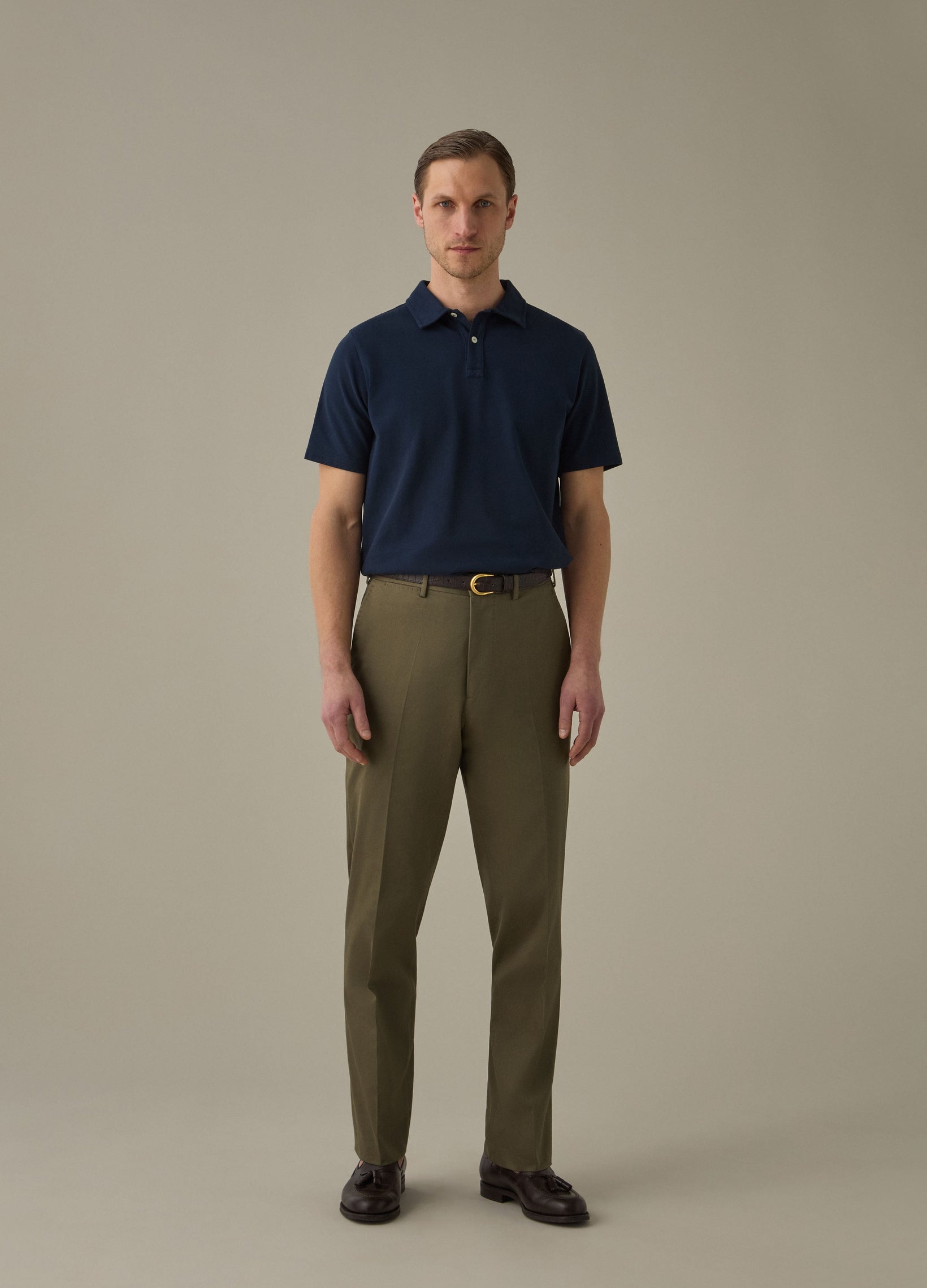 Alfie Cotton Trousers - Olive Berg & Berg