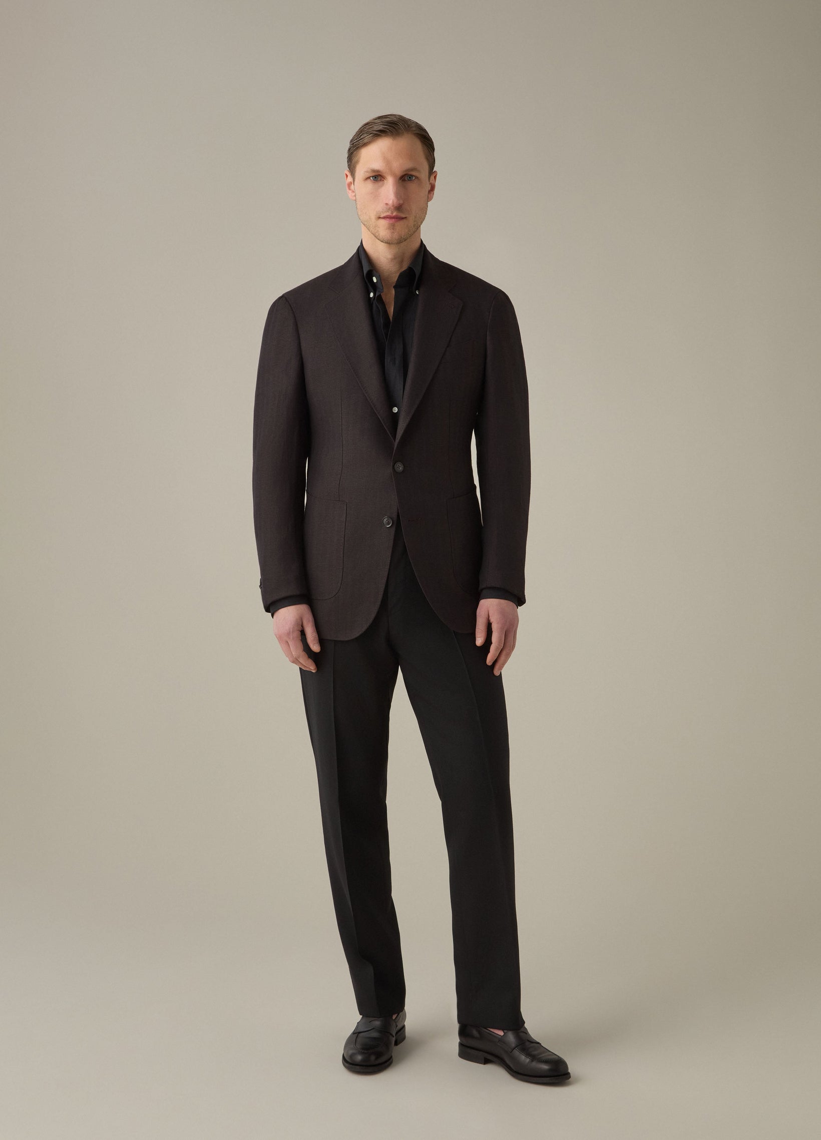 Don Sport Herringbone Jacket - Dark Chocolate Berg & Berg