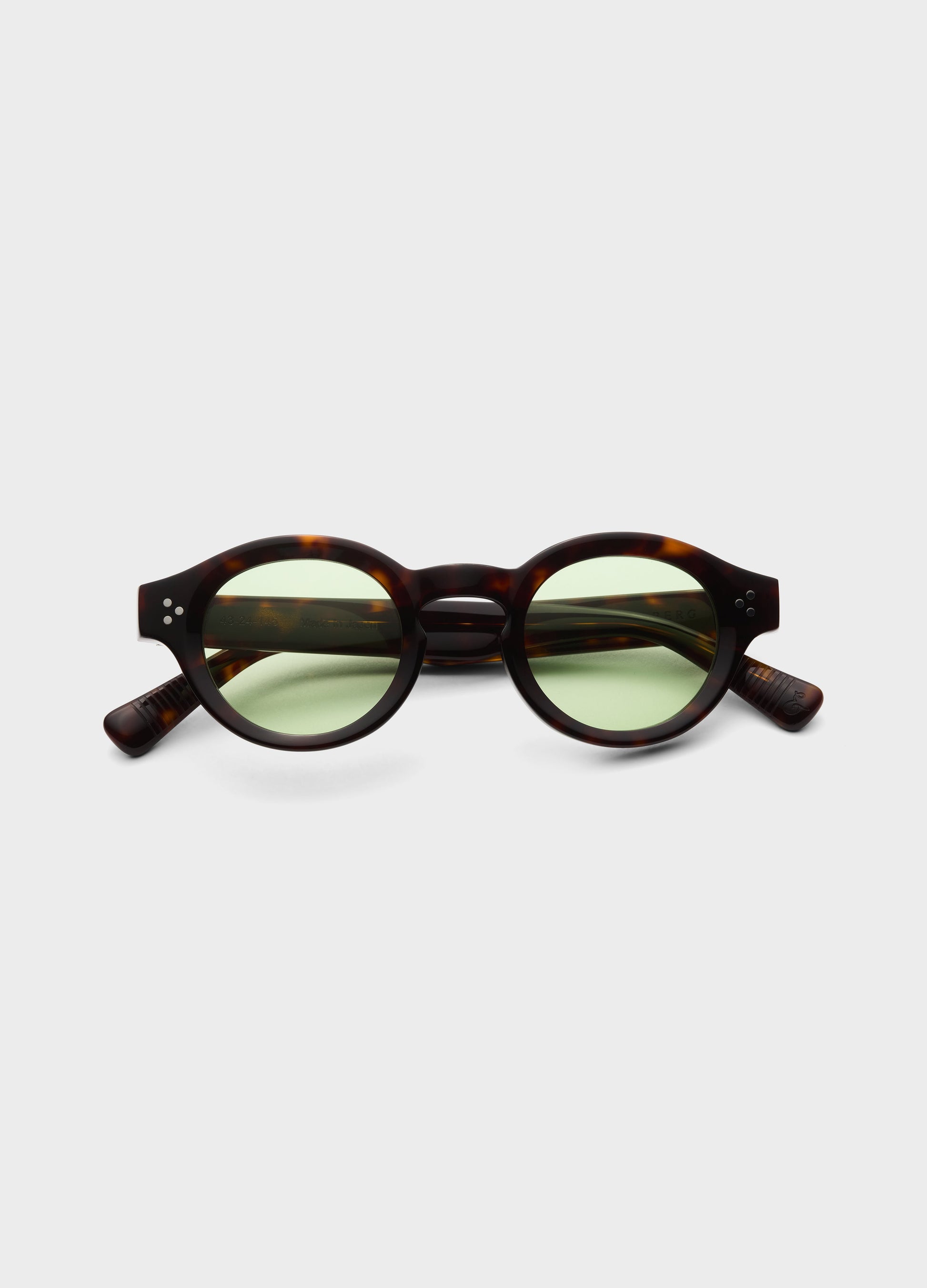 George Sunglasses - Dark Brown Tortoise/Green Lenses bergbergstore