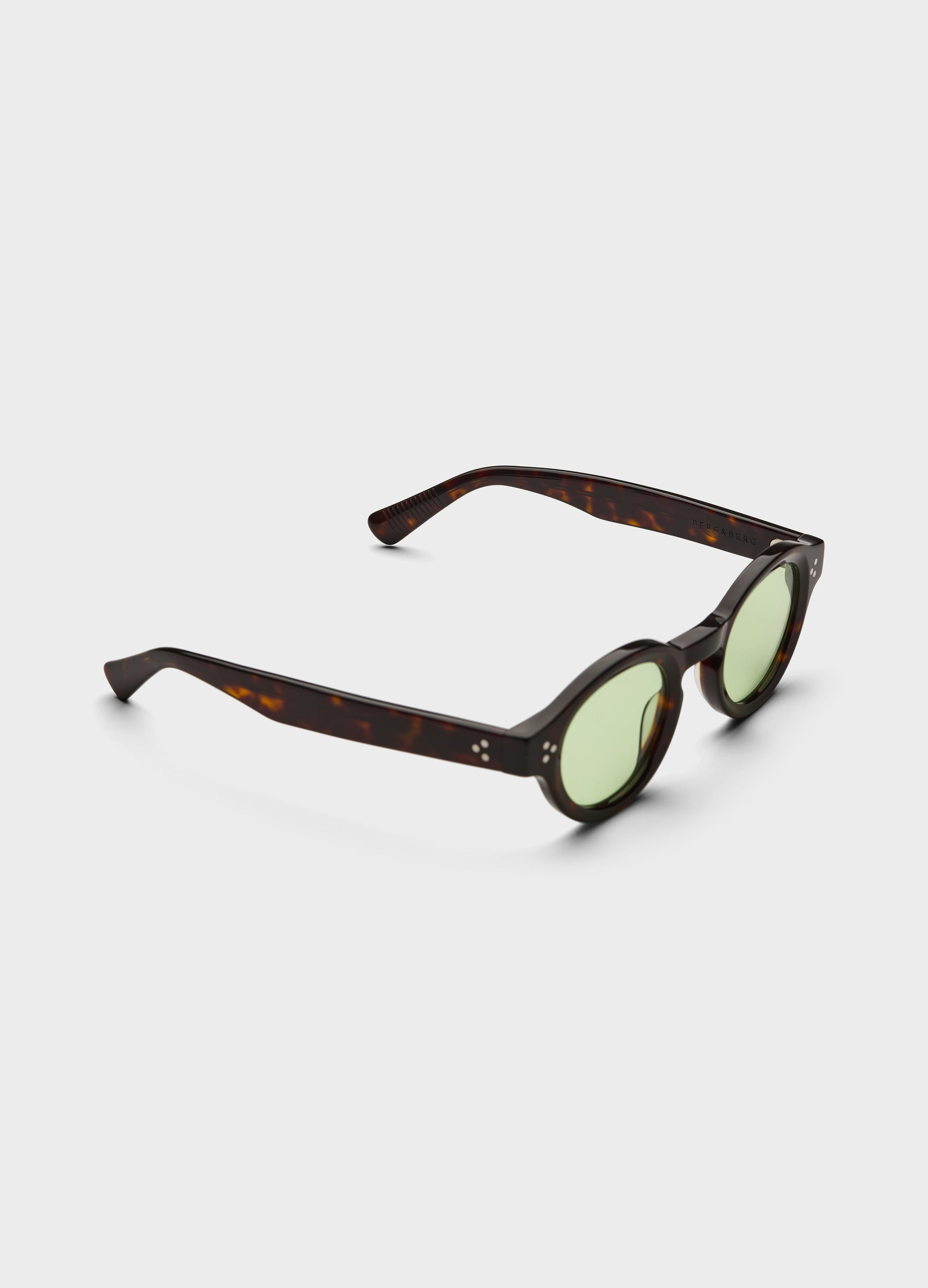 George Sunglasses - Dark Brown Tortoise/Green Lenses bergbergstore