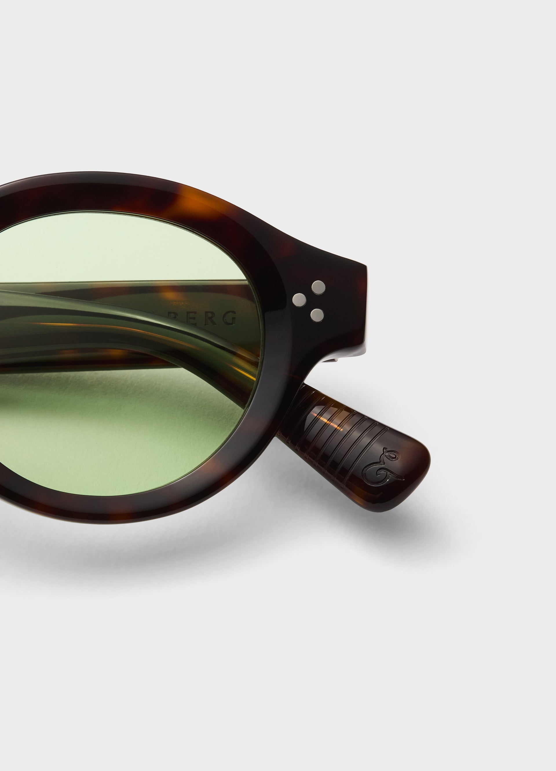 George Sunglasses - Dark Brown Tortoise/Green Lenses bergbergstore