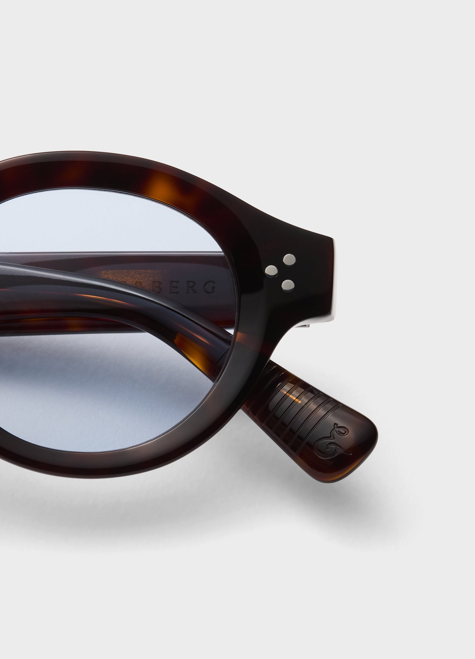 George Sunglasses - Dark Brown Tortoise/Blue Lenses bergbergstore