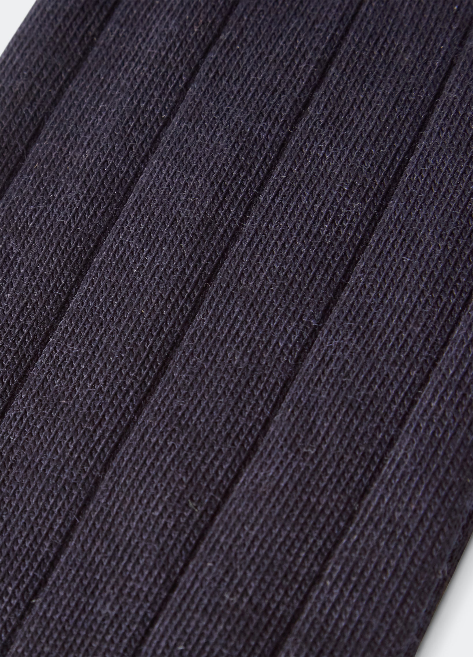 Wide Rib Wool Socks - Navy Berg & Berg
