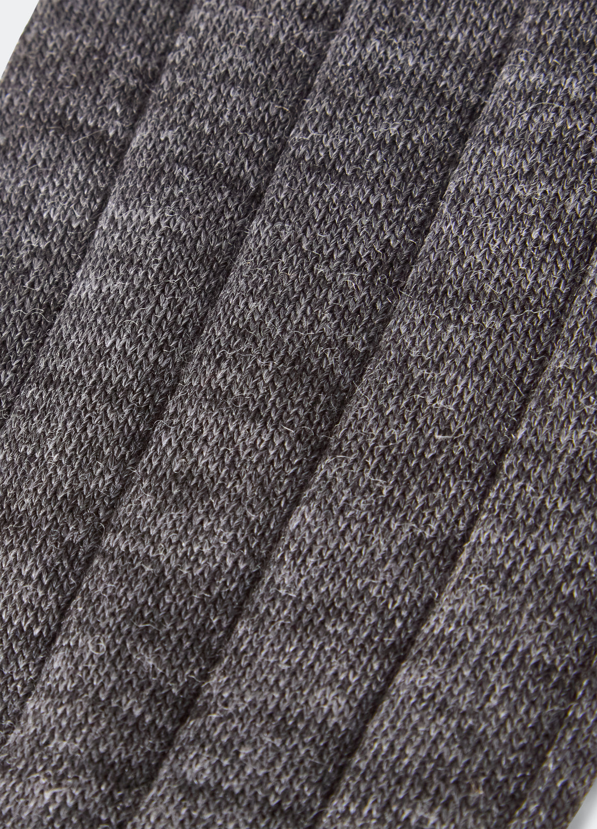 Wide Rib Wool Socks - Mid Grey Berg & Berg