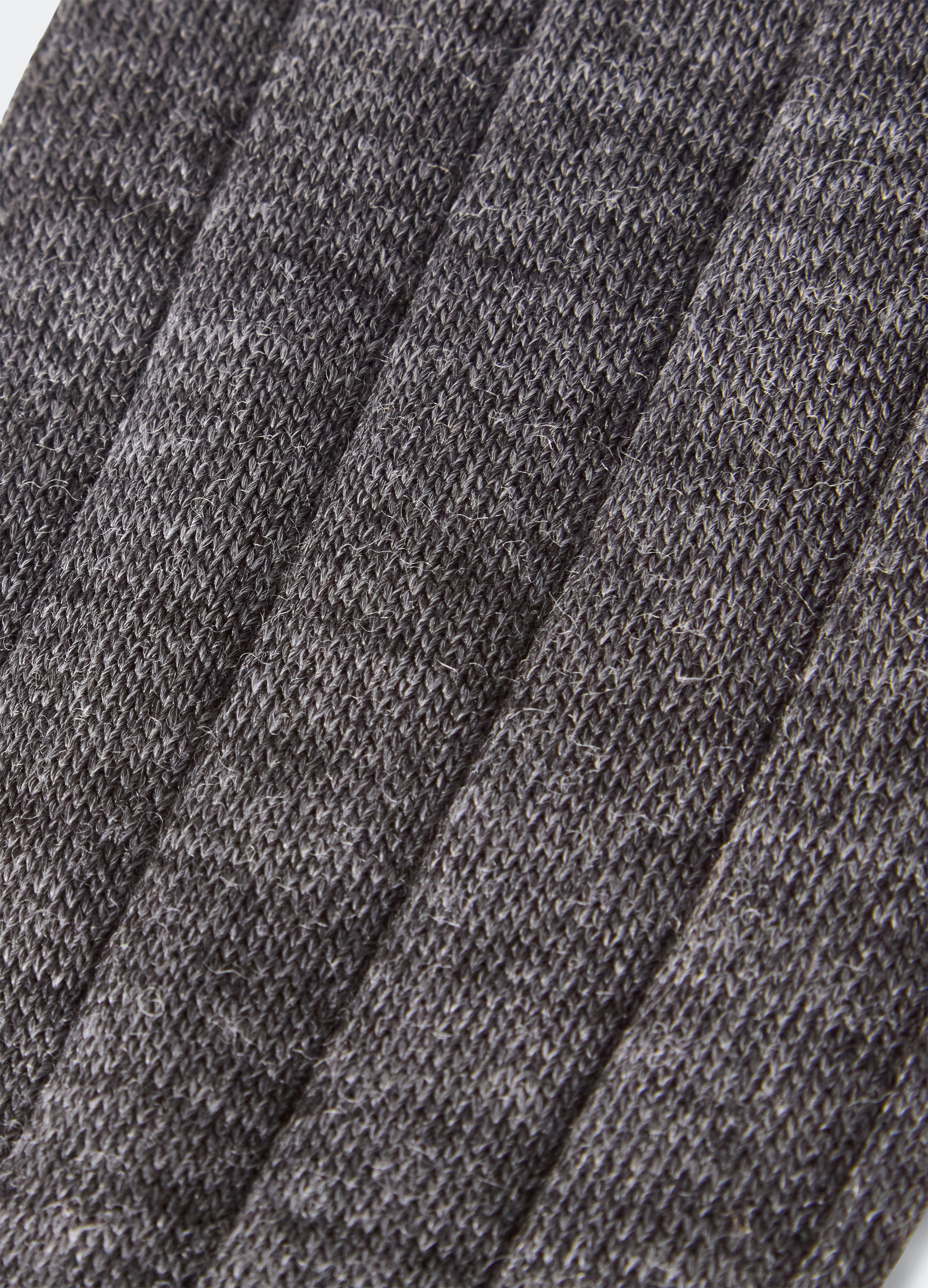 Wide Rib Wool Socks - Mid Grey Berg & Berg