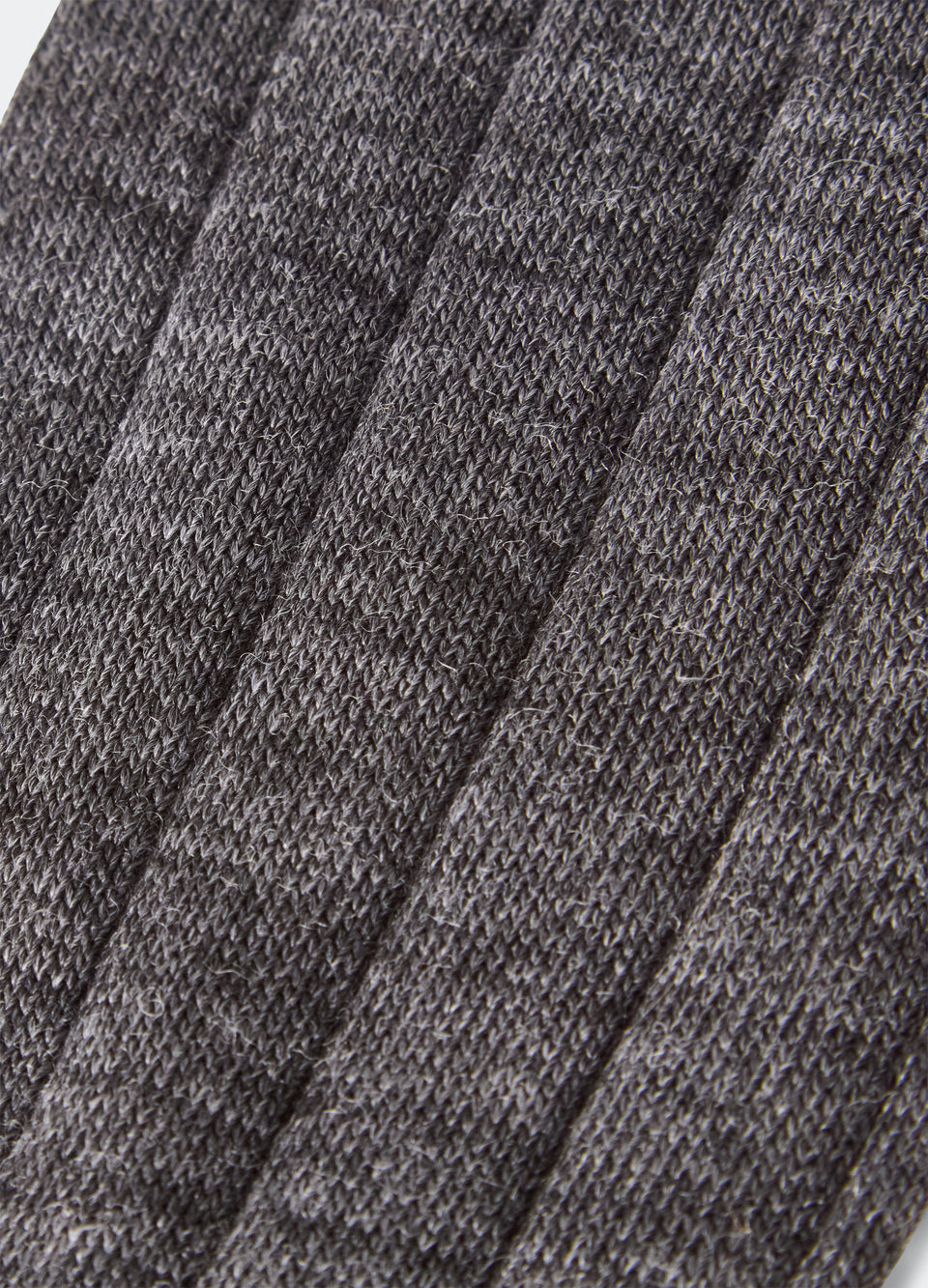 Wide Rib Wool Socks - Mid Grey Berg & Berg