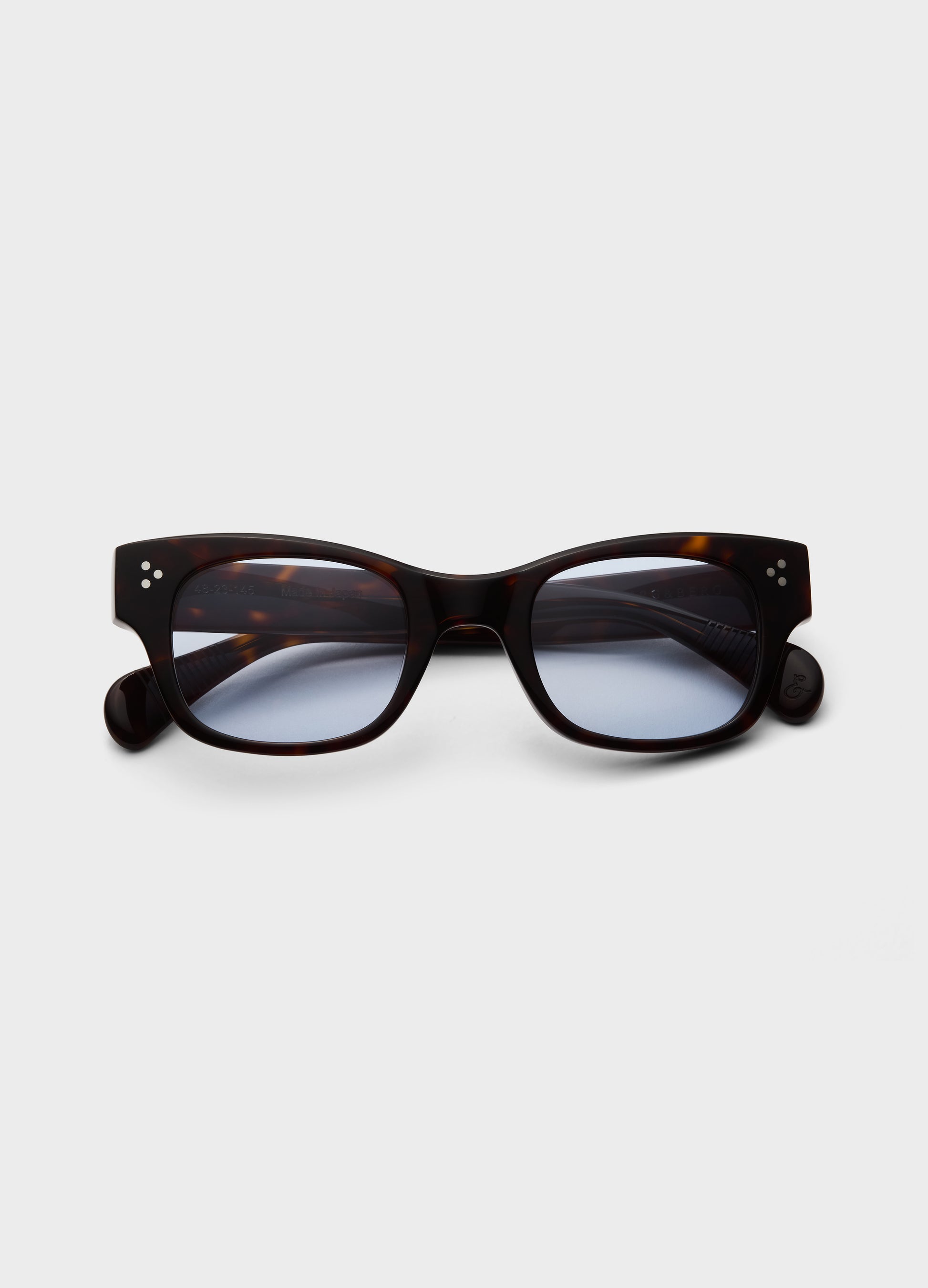 Gustav Sunglasses - Dark Brown Tortoise/Blue Lenses | Berg & Berg