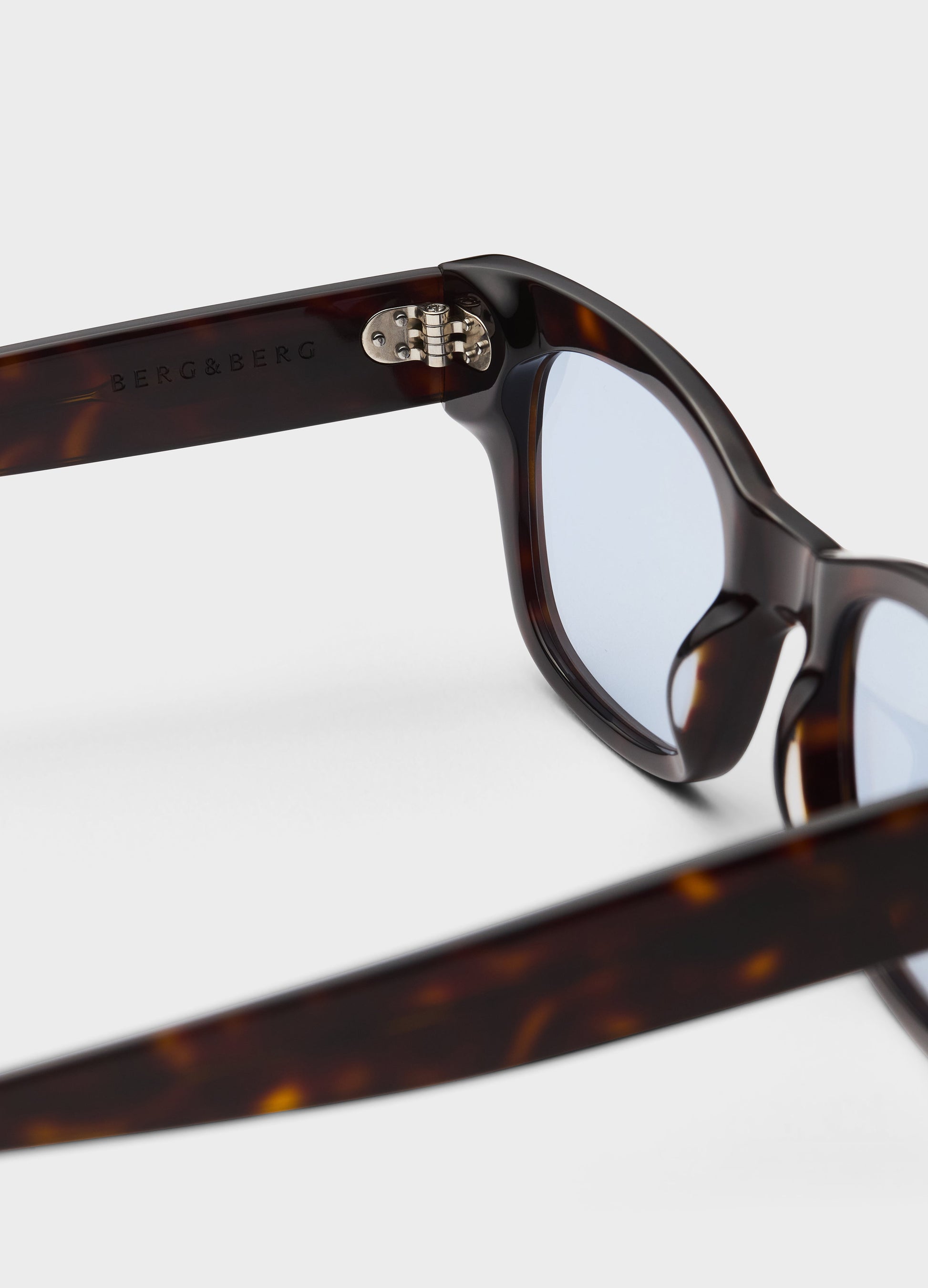 Gustav Sunglasses - Dark Brown Tortoise/Blue Lenses bergbergstore