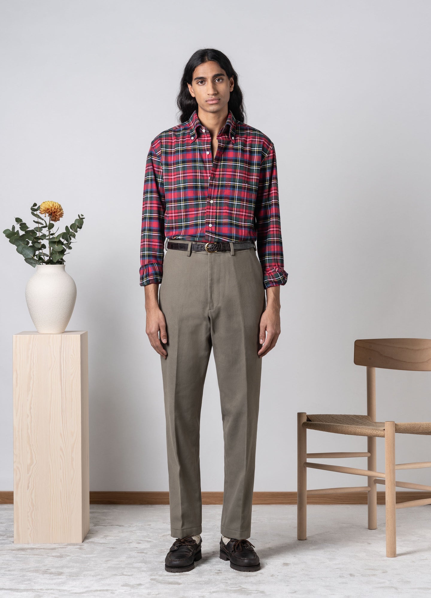 Ferdinand Button Down Shirt - Red Tartan Berg & Berg