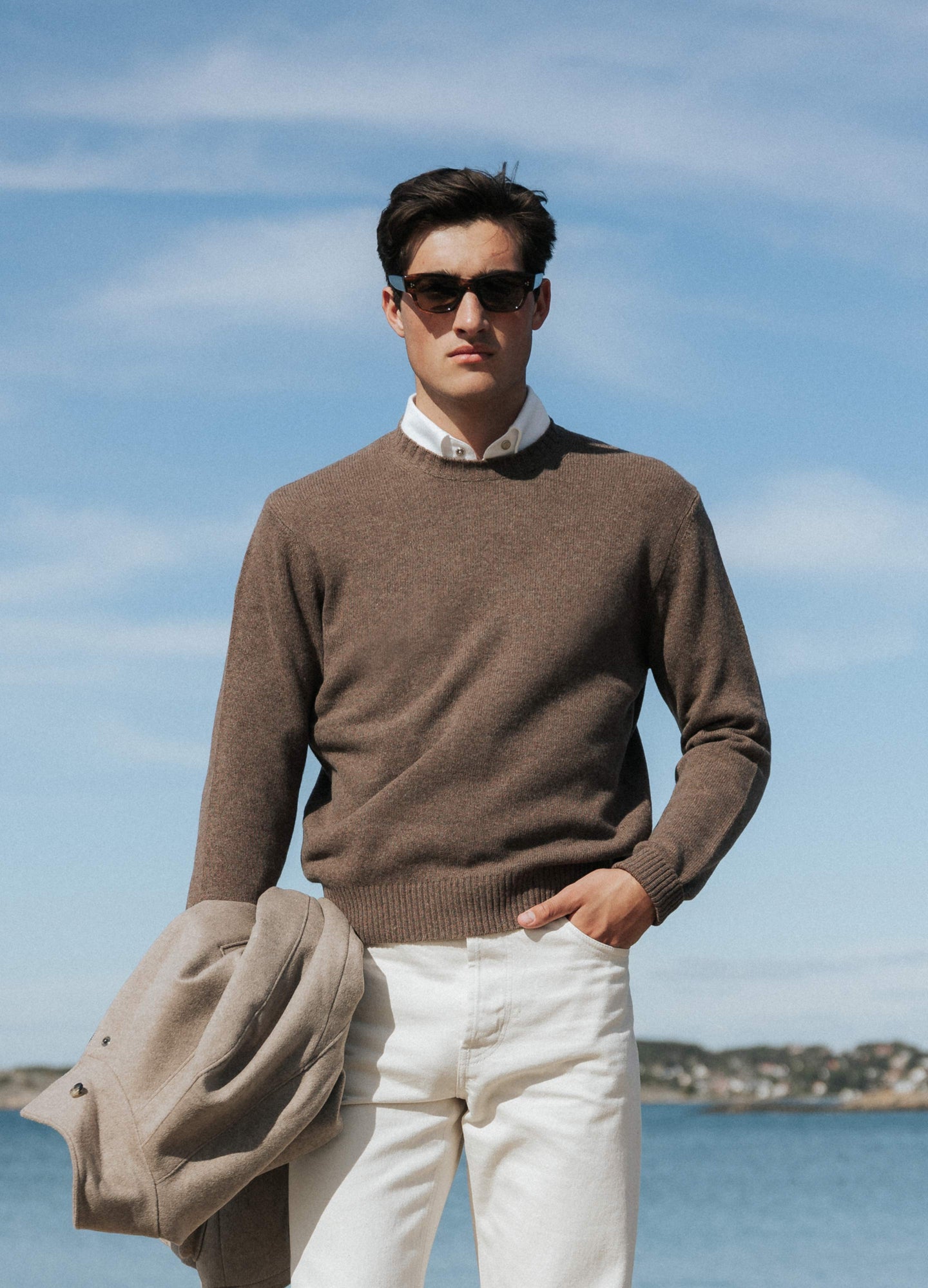 Ben Crewneck Sweater - Dark Brown bergbergstore