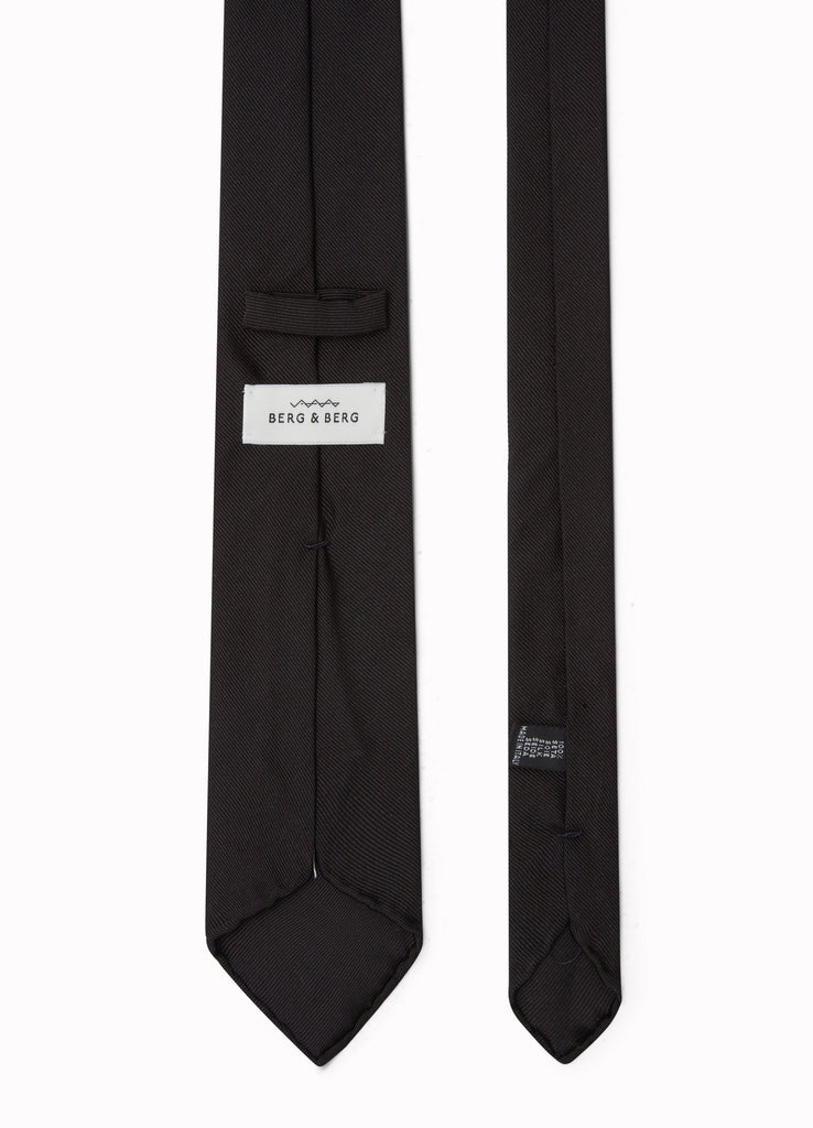 Silk Logo Tie - Black – Berg & Berg