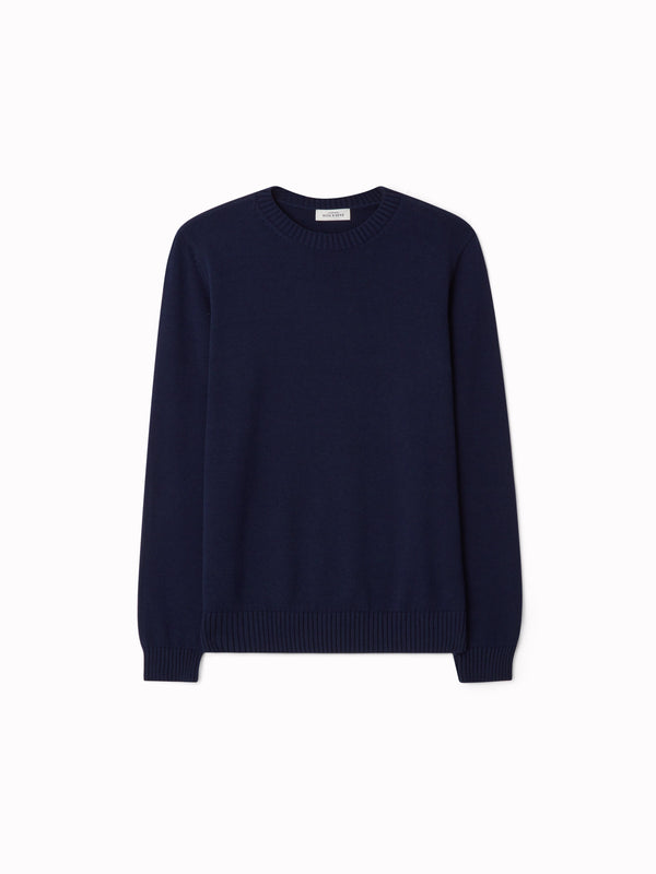 Navy blue sales crewneck sweater
