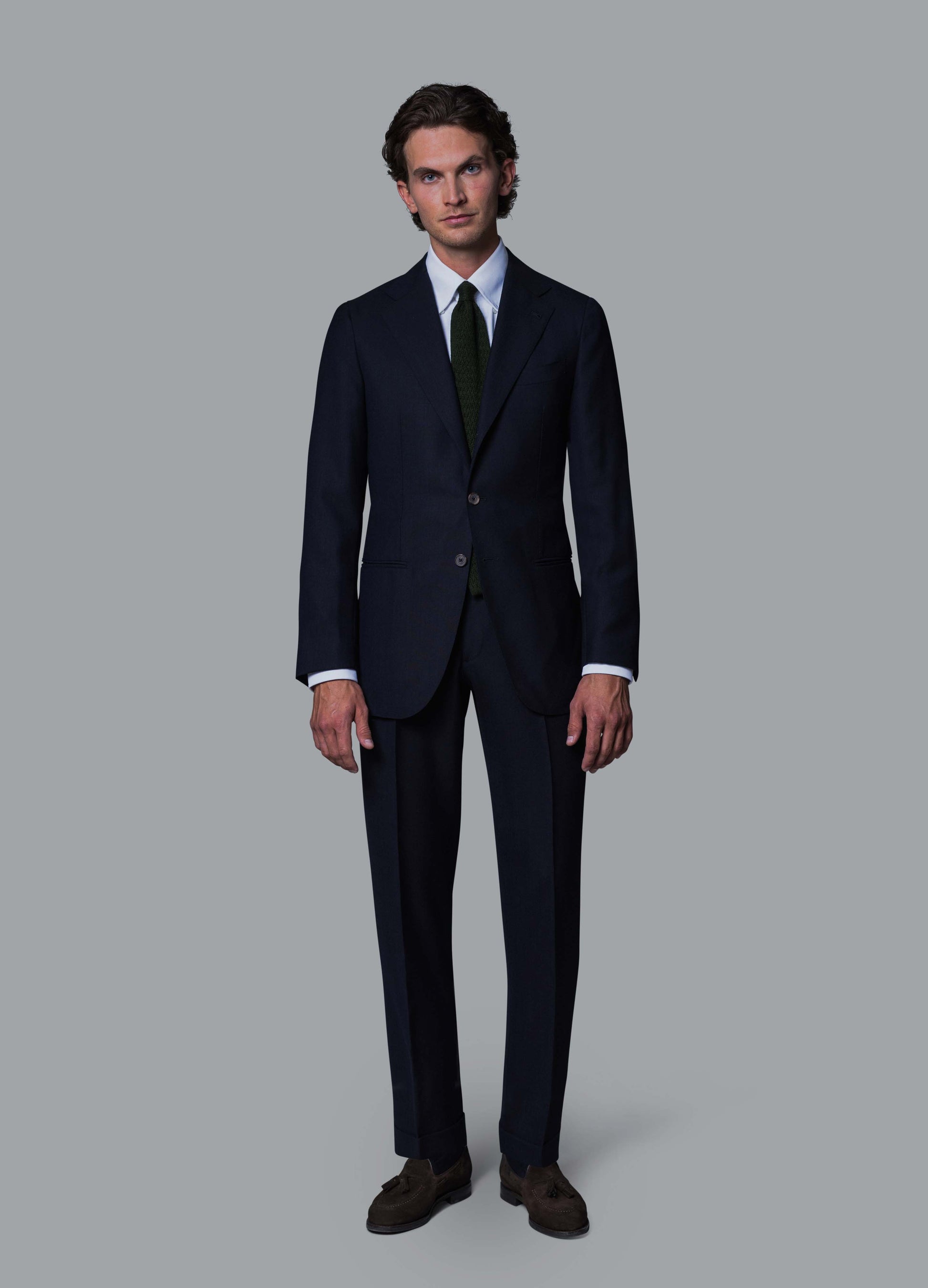 Dan High Twist Blazer - Navy | Berg & Berg