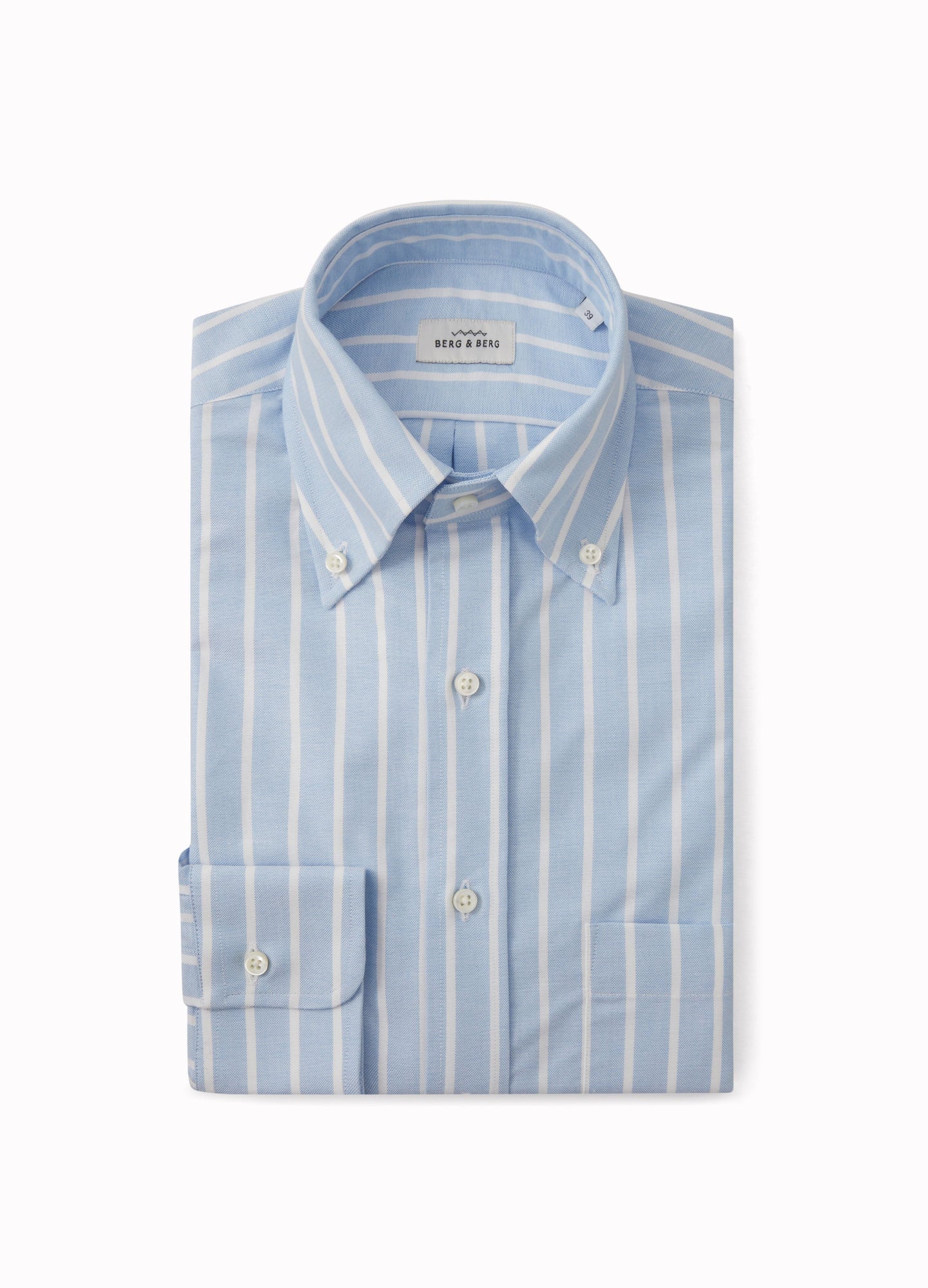 Ferdinand Button Down Shirt - Light Blue/White Berg & Berg